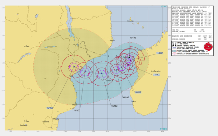 21UTC: Cyclone IDAI(18S) category 1 US, forecast to be a powerful category 4 US in 2 days and bear down on Beira in 4 days 21UTC: Cyclone IDAI(18S) category 1 US, forecast to be a powerful category 4 US in 2 days and bear down on Beira in 4 days