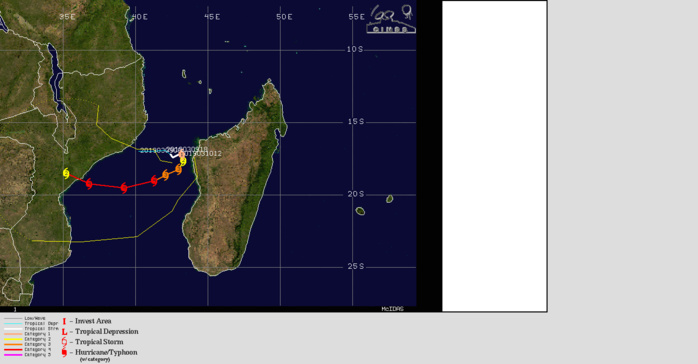 21UTC: Cyclone IDAI(18S) category 1 US, forecast to be a powerful category 4 US in 2 days and bear down on Beira in 4 days 21UTC: Cyclone IDAI(18S) category 1 US, forecast to be a powerful category 4 US in 2 days and bear down on Beira in 4 days