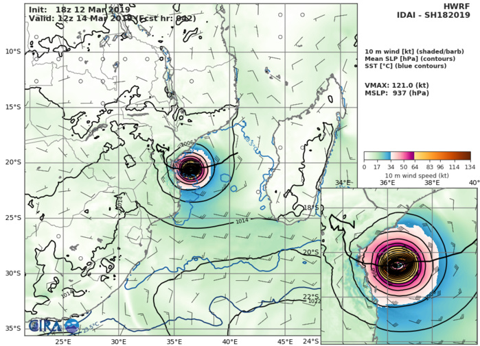 03UTC: cyclone IDAI(18S) 560km to Beira, slowly approaching, could hit the area shortly after 36hours 03UTC: cyclone IDAI(18S) 560km to Beira, slowly approaching, could hit the area shortly after 36hours