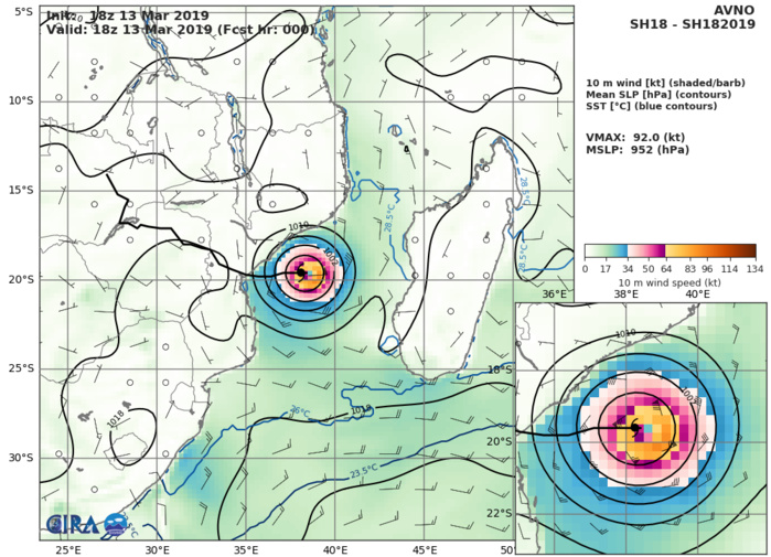 GFS AT 18UTC: 92KT AT +0H GFS AT 18UTC: 92KT AT +0H