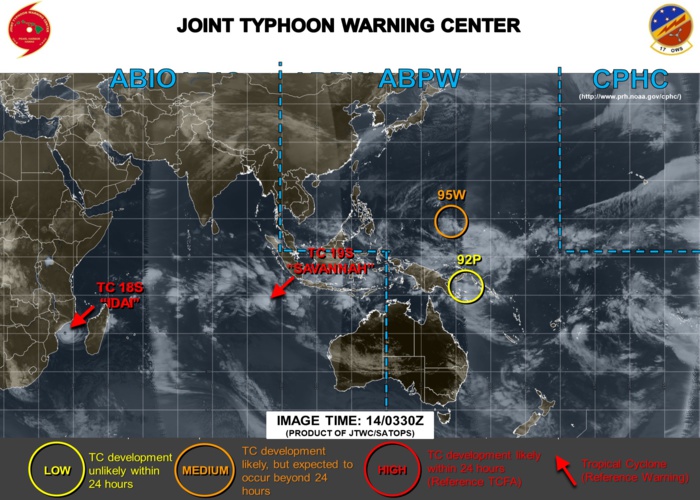 Busy at JTWC...2 full-blown cyclones and 4 invest areas to monitor Busy at JTWC...2 full-blown cyclones and 4 invest areas to monitor