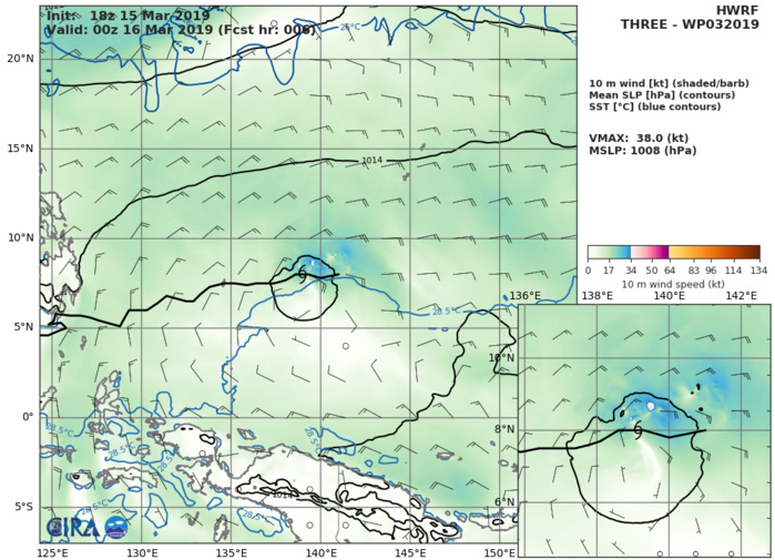 HWRF AT 18UTC: 38KT AT +06H