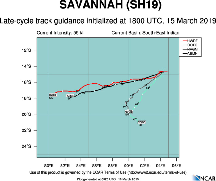 03UTC: Cyclone SAVANNAH(19S) : intensifying in the middle of the South Indian Ocean 03UTC: Cyclone SAVANNAH(19S) : intensifying in the middle of the South Indian Ocean