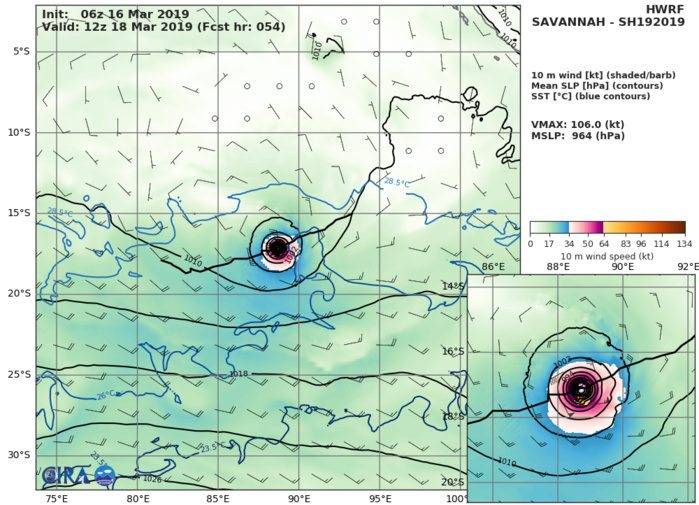 HWRF AT 06UTC: 106KT AT +54H HWRF AT 06UTC: 106KT AT +54H