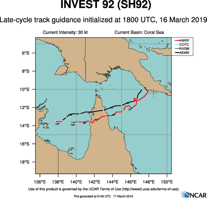 03UTC: 92P is likely to develop next 24h over the Coral Sea 03UTC: 92P is likely to develop next 24h over the Coral Sea