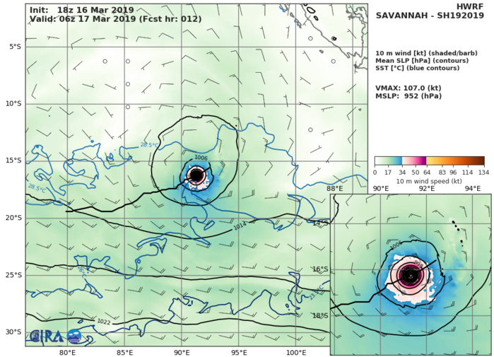 HWRF AT 18UTC: 107KT AT +12H HWRF AT 18UTC: 107KT AT +12H