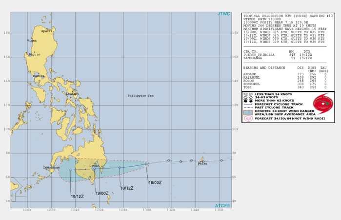 WARNING 13/JTWC WARNING 13/JTWC