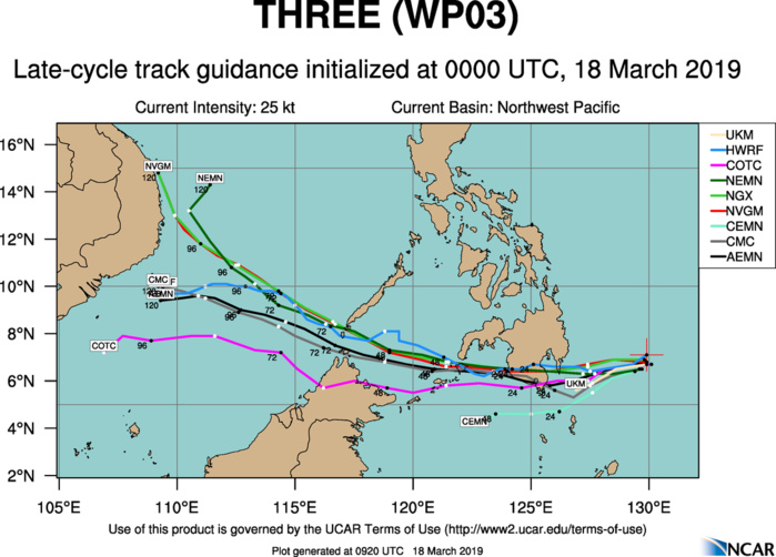 09UTC: TD 03W is dissipating while close to landfall in 12hours near Davao/Mindanao. Max intensity reached was 25knots. JMV File joined 09UTC: TD 03W is dissipating while close to landfall in 12hours near Davao/Mindanao. Max intensity reached was 25knots. JMV File joined