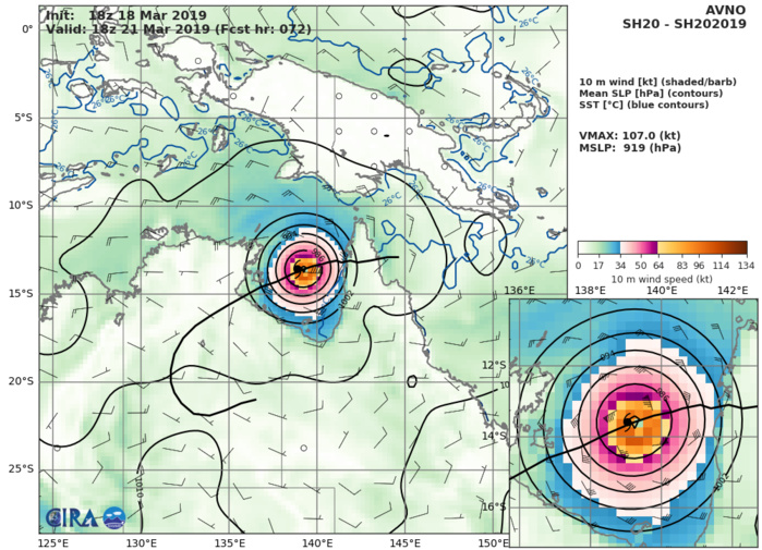 GFS AT 18UTC: 107KT AT +72H GFS AT 18UTC: 107KT AT +72H
