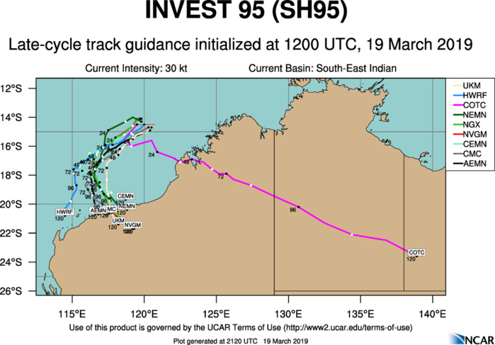 21UTC: South Indian: TC VERONICA(21S) has formed, expected to intensify rapidly next 48h north-west of Western Australia