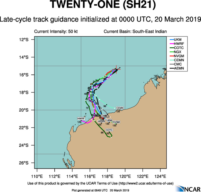09UTC: South Indian: TC VERONICA(21S) intensifying rapidly next 48h to the north-west of Western Australia