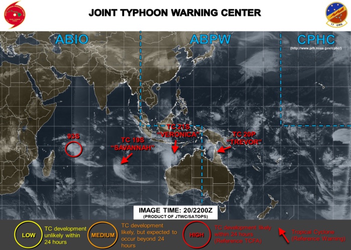 03UTC: South Indian: 93S likely to develop within 48hours