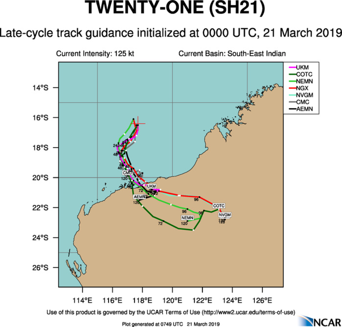 09UTC: South Indian: VERONICA(21S) category 4 US, may intensify to Super Cyclone intensity within 24hours