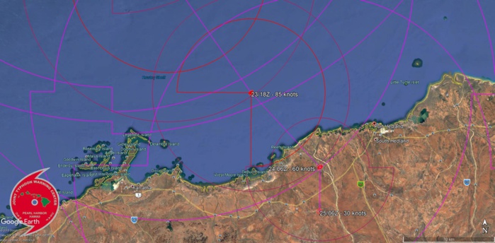 FORECAST LANDFALL AREA