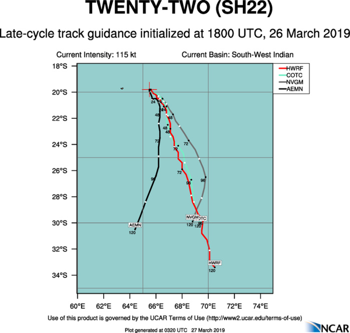 03UTC: JOANINHA(22S) category 4 US still benefiting from good environment now away from Rodrigues 03UTC: JOANINHA(22S) category 4 US still benefiting from good environment now away from Rodrigues