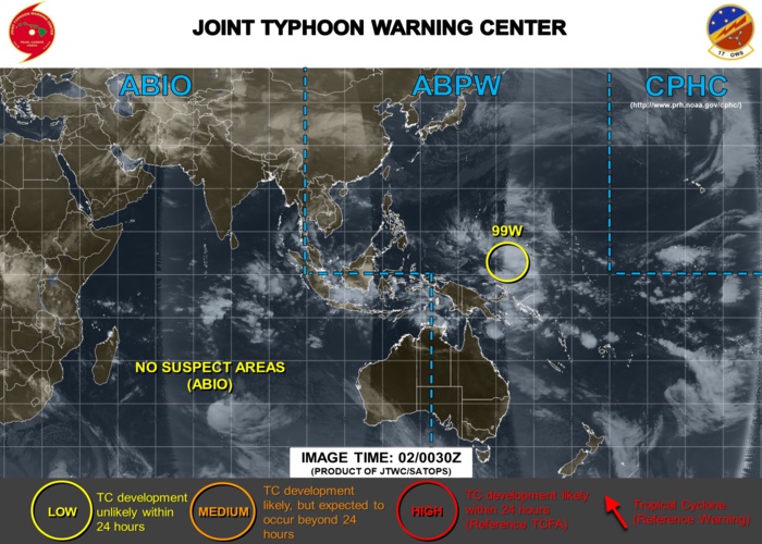INVEST 99W:  450km to Chuuk may develop into a tropical cyclone in 36/48hours