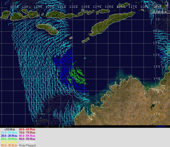 15UTC: TC WALLACE(23S): conditions become more conducive for intensification next 48hours