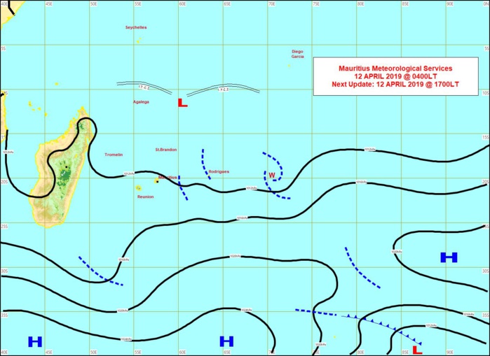 Carte établie par MMS/Vacoas à 4heures Carte établie par MMS/Vacoas à 4heures
