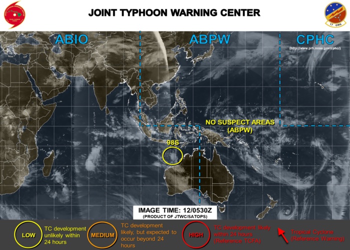 06UTC: South Indian: INVEST 98S: low chances of development next 24hours 06UTC: South Indian: INVEST 98S: low chances of development next 24hours