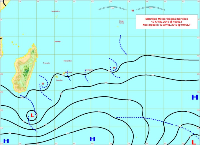 Carte établie par MMS à 16heures. Carte établie par MMS à 16heures.