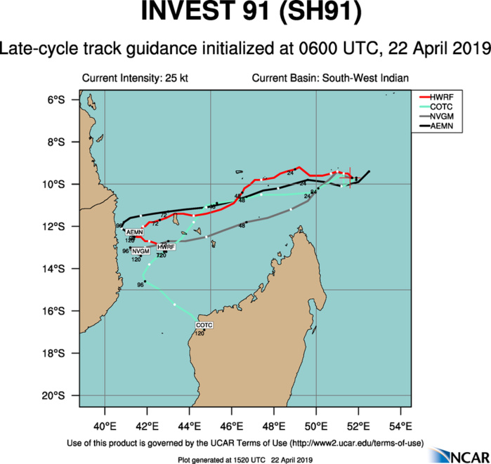 15UTC: INVEST 91S is likely to intensify next 24hours north of Madagascar 15UTC: INVEST 91S is likely to intensify next 24hours north of Madagascar