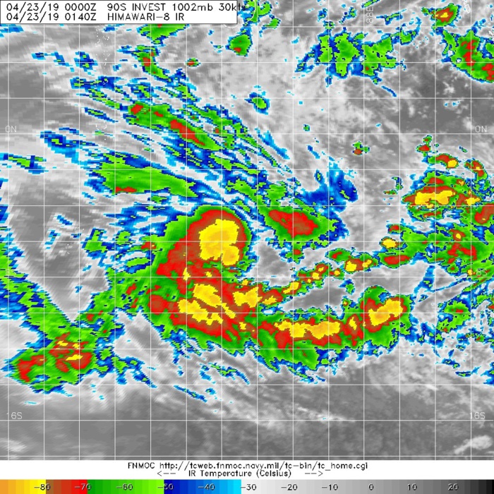 00UTC: South Indian: 90S is likely to intensify next 24hours east of the Chagos