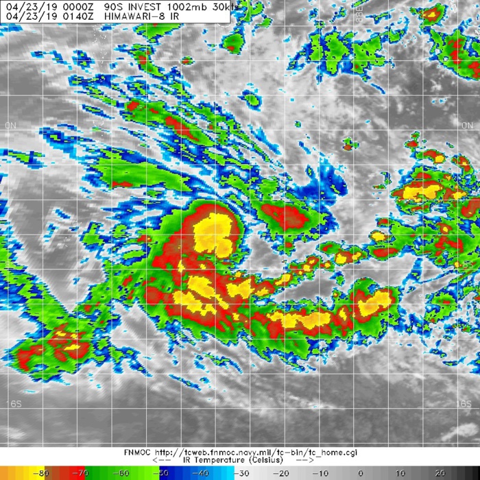 00UTC: South Indian: 90S is likely to intensify next 24hours east of the Chagos 00UTC: South Indian: 90S is likely to intensify next 24hours east of the Chagos
