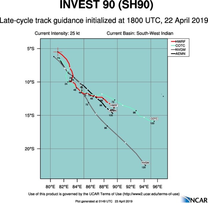 00UTC: South Indian: 90S is likely to intensify next 24hours east of the Chagos 00UTC: South Indian: 90S is likely to intensify next 24hours east of the Chagos