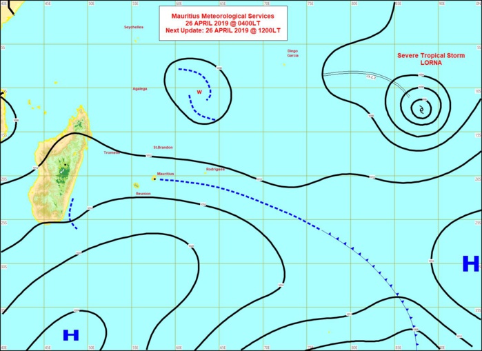 Carte établie à 04heures. MMS Carte établie à 04heures. MMS