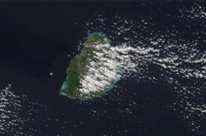 MAURICE capturée par le satellite NPP à 13h50.