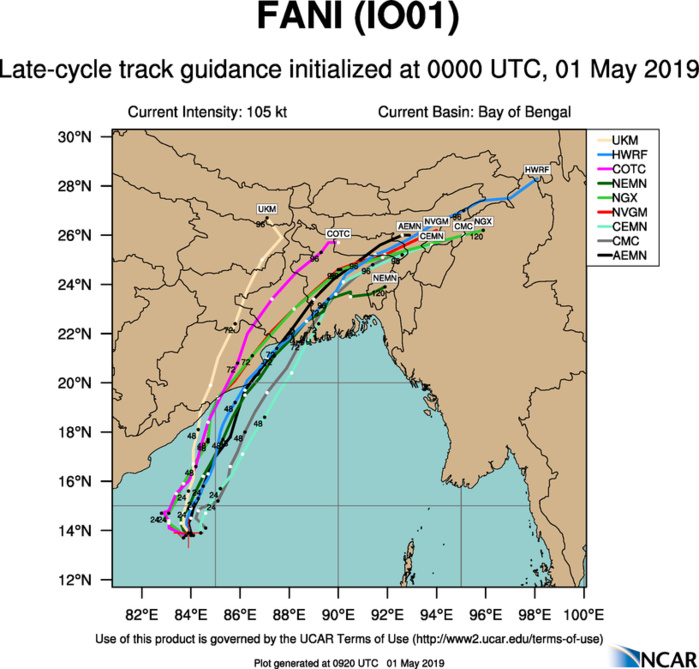 Cyclone FANI(01B) category 3 US, forecast to be close to the Puri/Ratanpur area in 48hours Cyclone FANI(01B) category 3 US, forecast to be close to the Puri/Ratanpur area in 48hours
