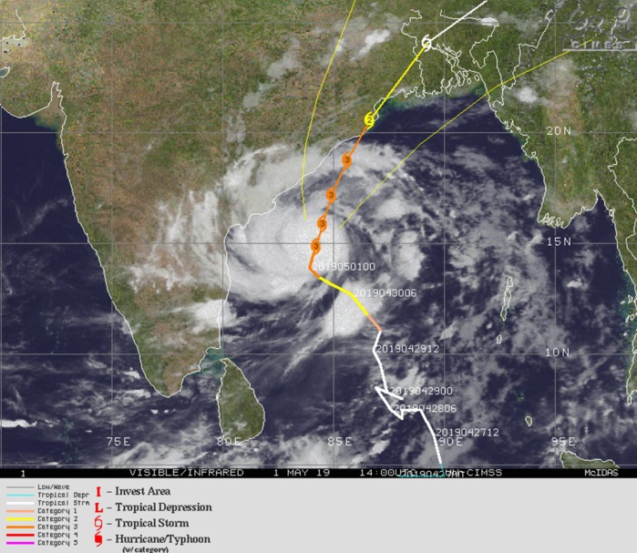 TC FANI(01B) IS A DANGEROUS CATEGORY 3 CYCLONE