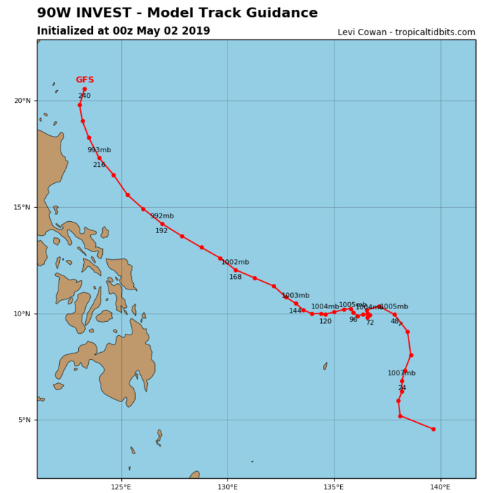 GFS FOR INVEST 90W