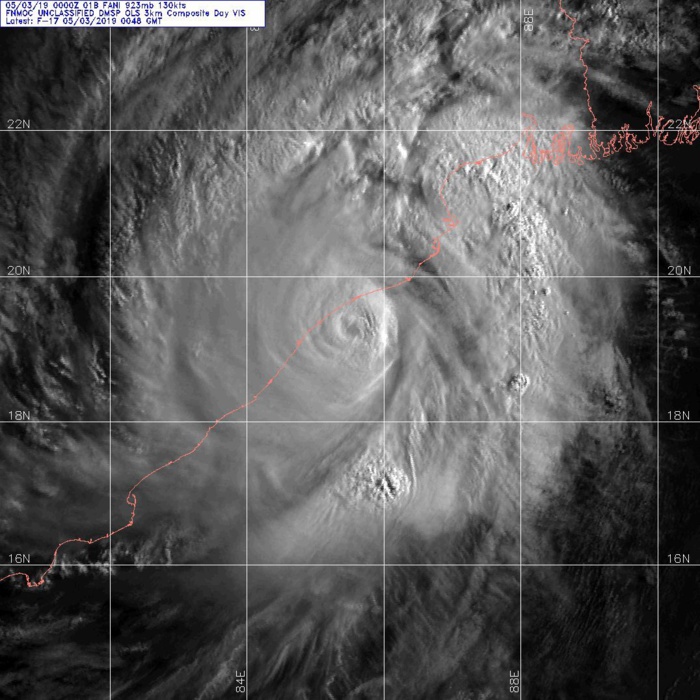 0048UTC: THE CLOUD-FILLED EYE WAS VERY CLOSE TO LANDFALL 0048UTC: THE CLOUD-FILLED EYE WAS VERY CLOSE TO LANDFALL