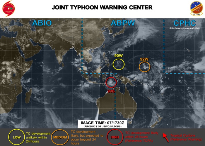 02AM(PH)/18UTC : 90W and 92W updated positions : 92W still likely to develop next 48/72hours