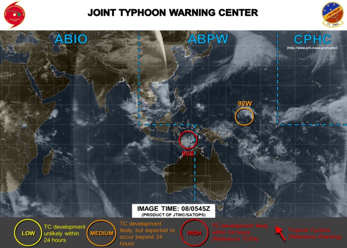 90W is no longer on the Chart whereas 92W is still MEDIUM for the next 24hours