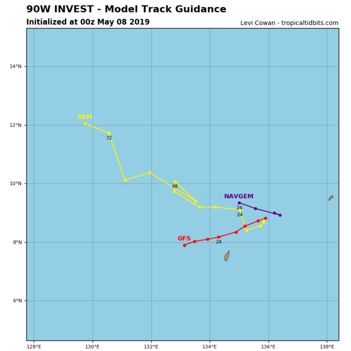 GUIDANCE(MODELS) FOR INVEST 90W GUIDANCE(MODELS) FOR INVEST 90W