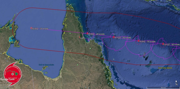 FORECAST LANDFALL AREA