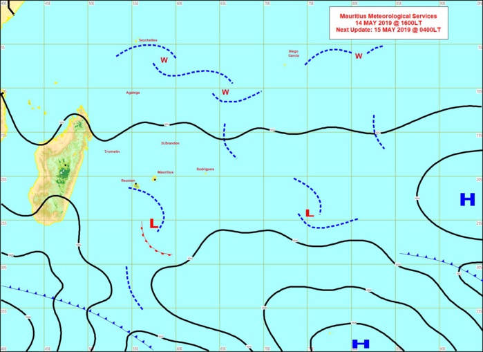 Analyse en surface à 16heures. MMS/Vacoas. Analyse en surface à 16heures. MMS/Vacoas.