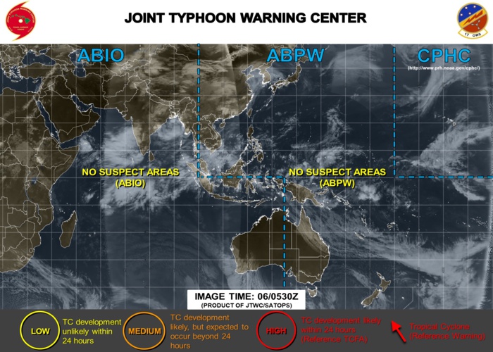 Cyclonic activity: no suspect areas at the moment Cyclonic activity: no suspect areas at the moment