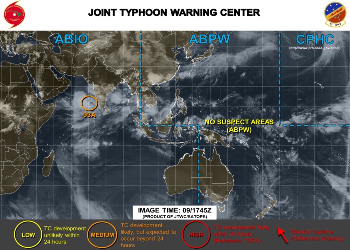 North Indian: invest 93A could become a TC after 24hours