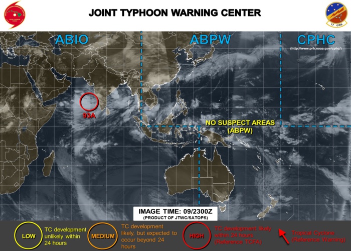 Tropical Cyclone Formation Alert(TCFA) issued by the JTWC