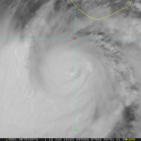 0930UTC: SMALL CLOUD-FILLED EYE 0930UTC: SMALL CLOUD-FILLED EYE