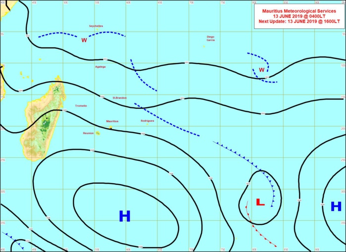 Analyse de surface de ce matin. MMS