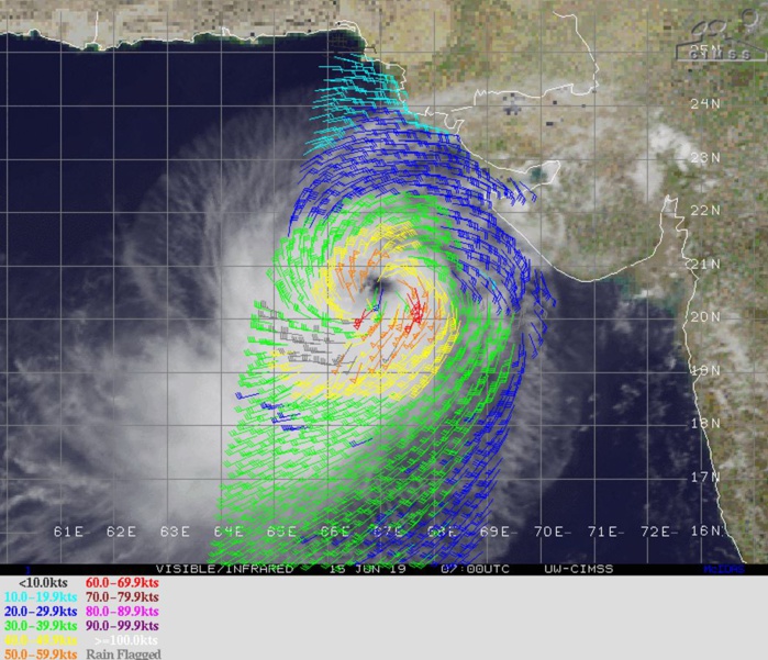 0423UTC: STRONGER SOUTHEAST QUADRANT