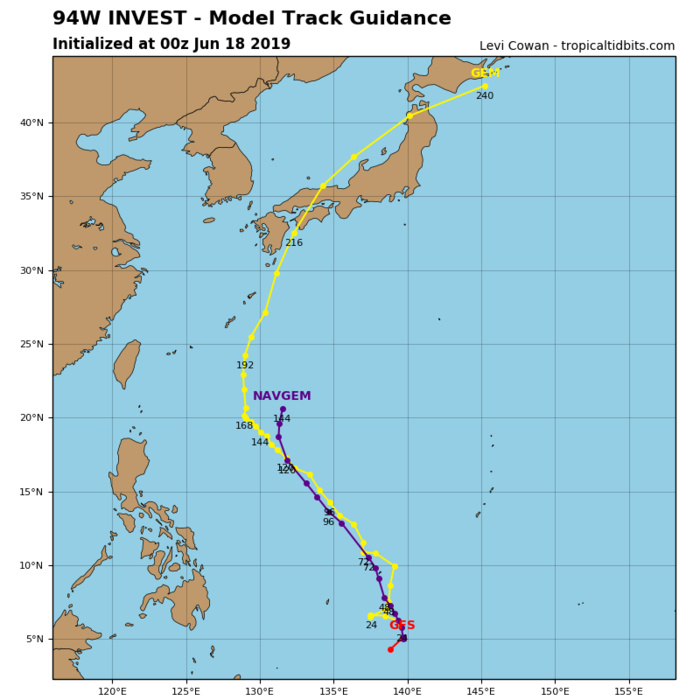 GUIDANCE FOR INVEST 94W GUIDANCE FOR INVEST 94W