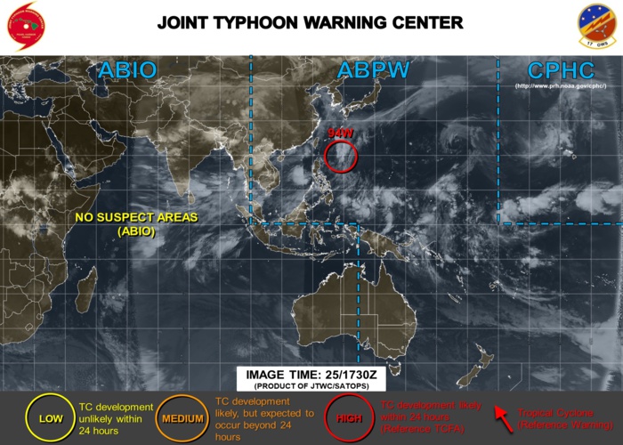 INVEST 94W: being subtropical and tracking close to Okinawa within the next 2 days