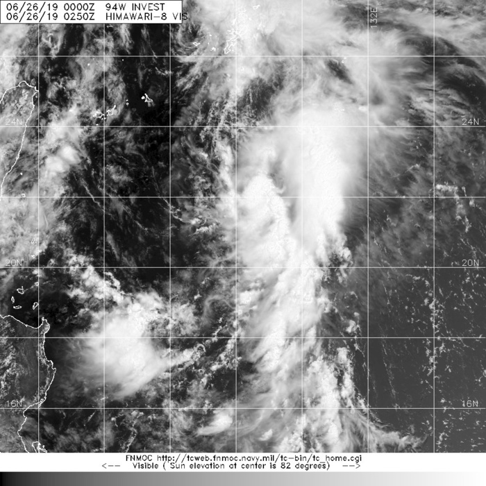 0250UTC: COMMA CLOUD STRUCTURE, CONVECTION DISPLACED TO THE NORTH AND EAST. FNMOC