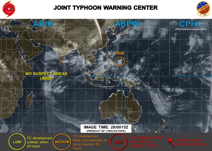 INVEST 95W can develop a bit next 2 days to the East of the Philippines INVEST 95W can develop a bit next 2 days to the East of the Philippines
