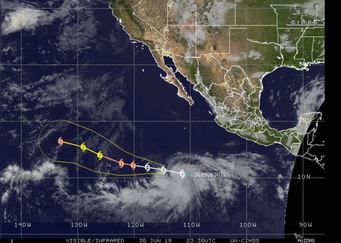 TS BARBARA(02E) forecast to intensify significantly next few days over open seas